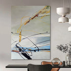 “Colorful Lines on White” - Abstract Expressionist Painting On Canvas DS035