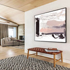 “Soft Neutral Abstract Layers” - Calm Abstract Painting On Canvas PT143