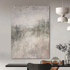 Gray Textured Abstract, "Misty Morning" – Textured Abstract Painting On Canvas PS0959