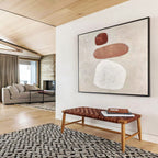 “Earth - Toned Minimalist Abstract” - Minimalist Abstract Painting, Suitable for Meditation Room & Hallway DKS594