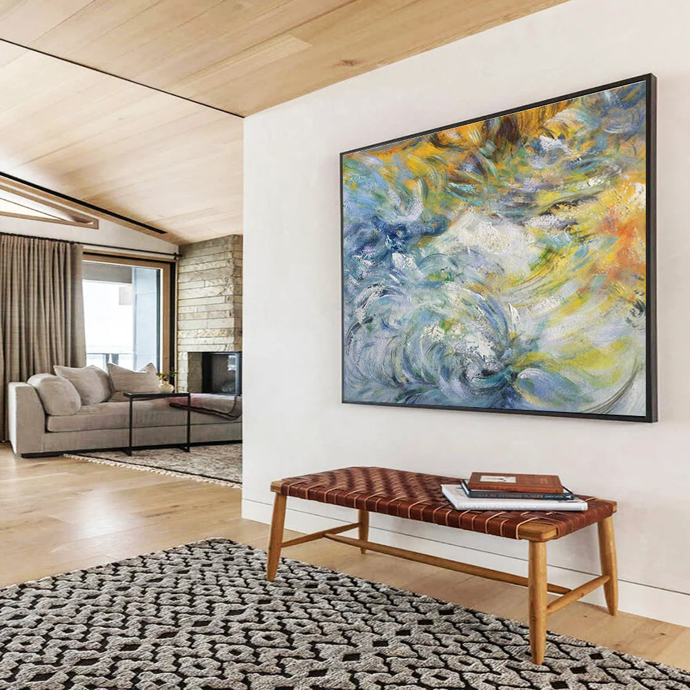 “Colorful Swirls of Nature” Abstract Painting On Canvas DKS291