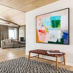 Colorful Abstract Collage - like Painting On Canvas DKS054