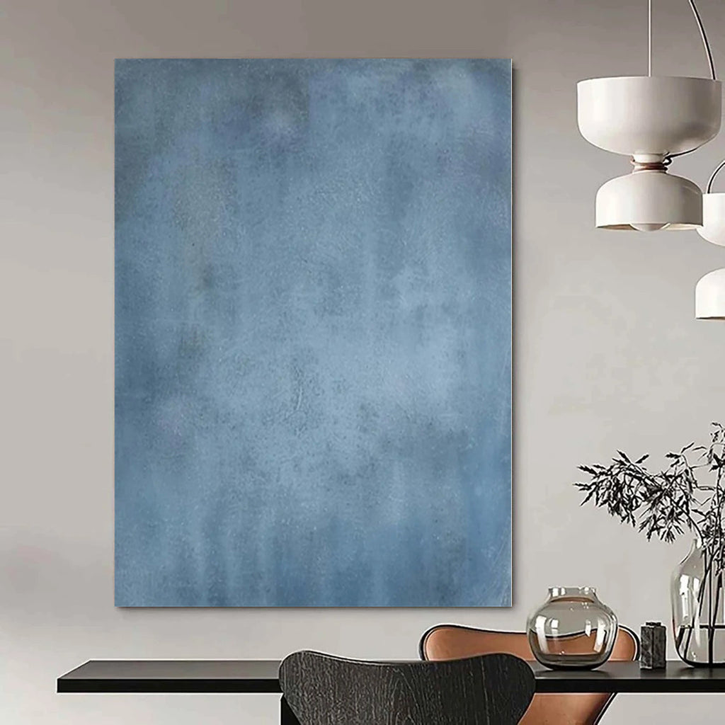 “Blue Textured Minimalist” - Calming Abstract Painting On Canvas PS0158