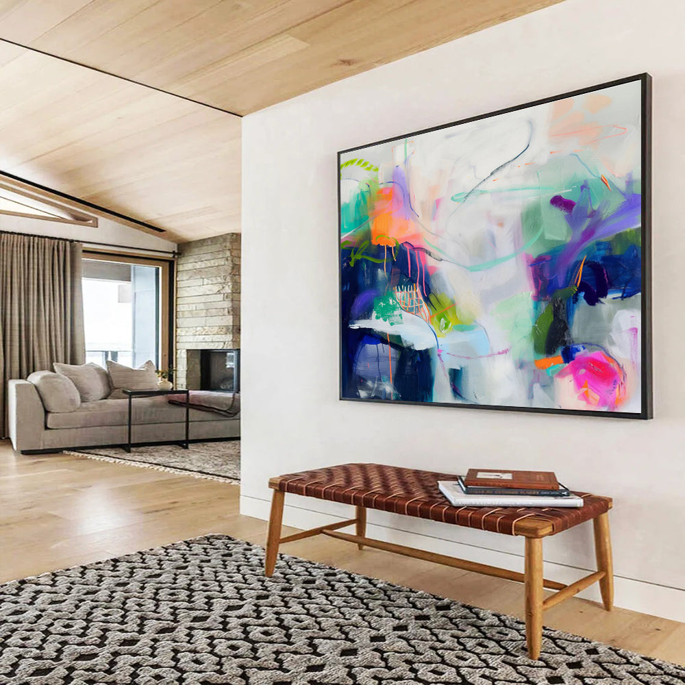 “Intricate Color Web” - Complex Abstract Painting On Canvas DKS496