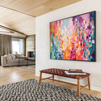 “Colorful Abstract Cubes” - Abstract Oil Painting On Canvas DKS860