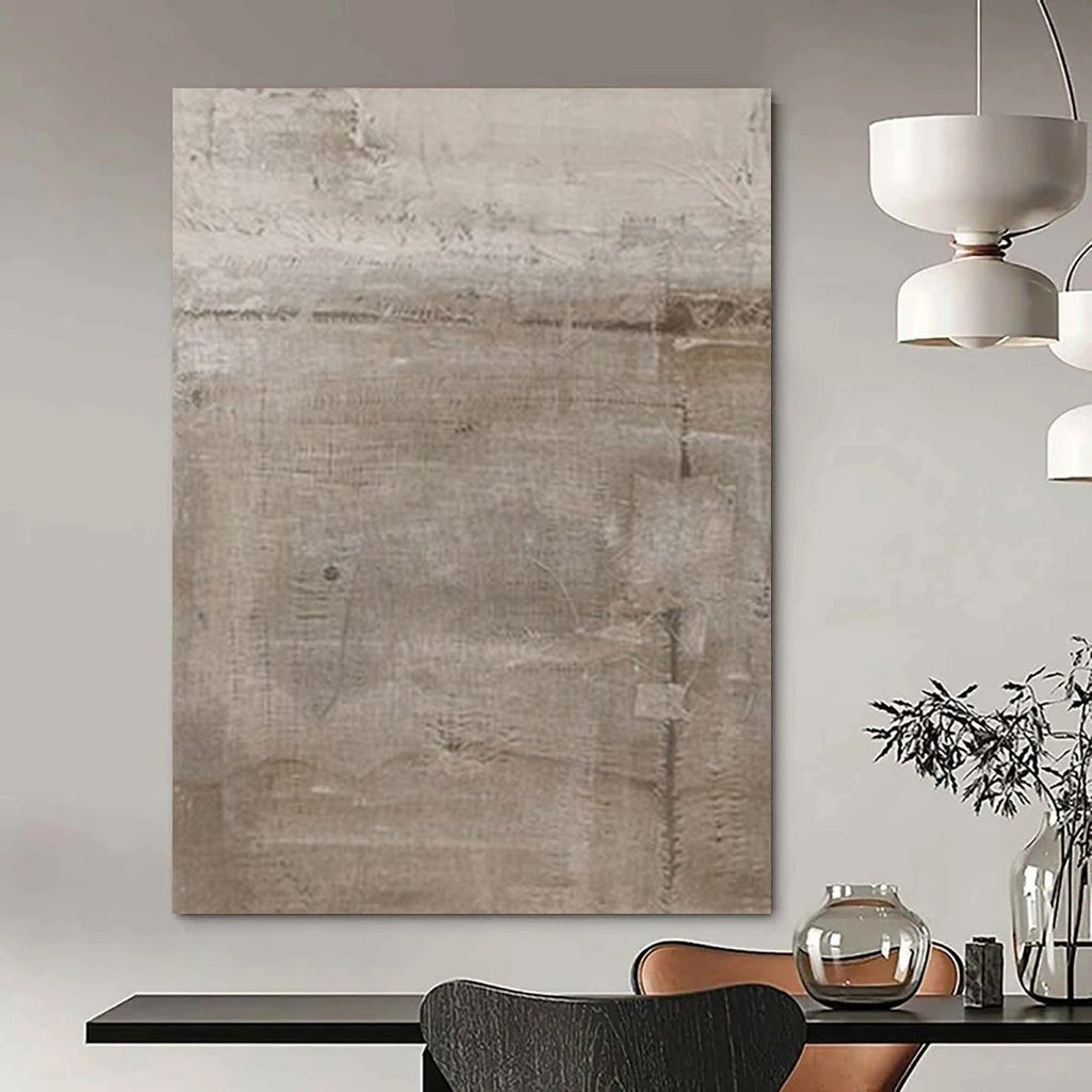 Beige Textured, "Warm Simplicity" – Textured Abstract Painting On Canvas PS0980