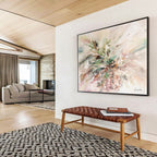 “Floral And Bird Abstract” - Floral Painting On Canvas DKS535