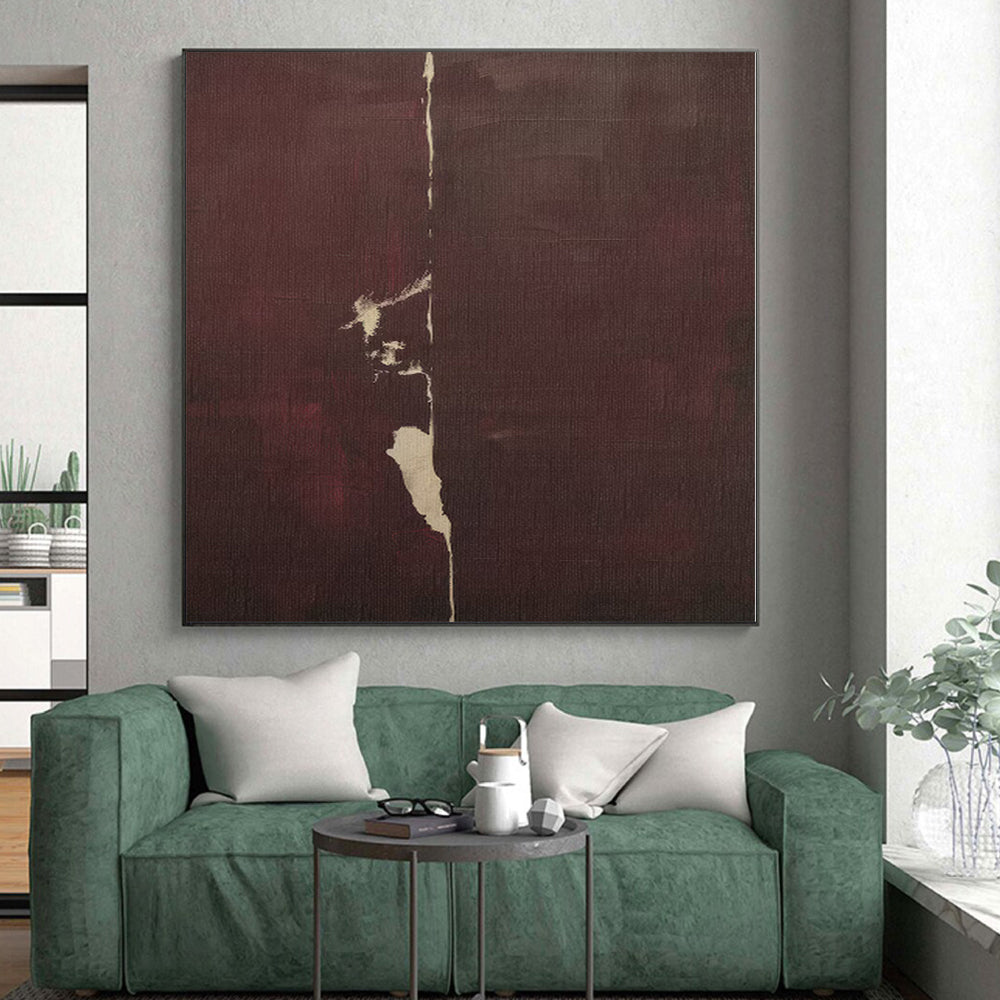 “Minimalist Abstract in Deep Tones” - Mysterious Abstract Painting On Canvas PS0262