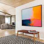 “Vibrant Color Block Fusion” - Abstract Color - Block Painting On Canvas DKS491