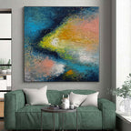 “Cosmic Abstract Burst” - Celestial Abstract Painting On Canvas PS0057