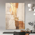 White, Gray, and Gold Textured "Fractured Beauty" Abstract Textured Painting On Canvas PS1052