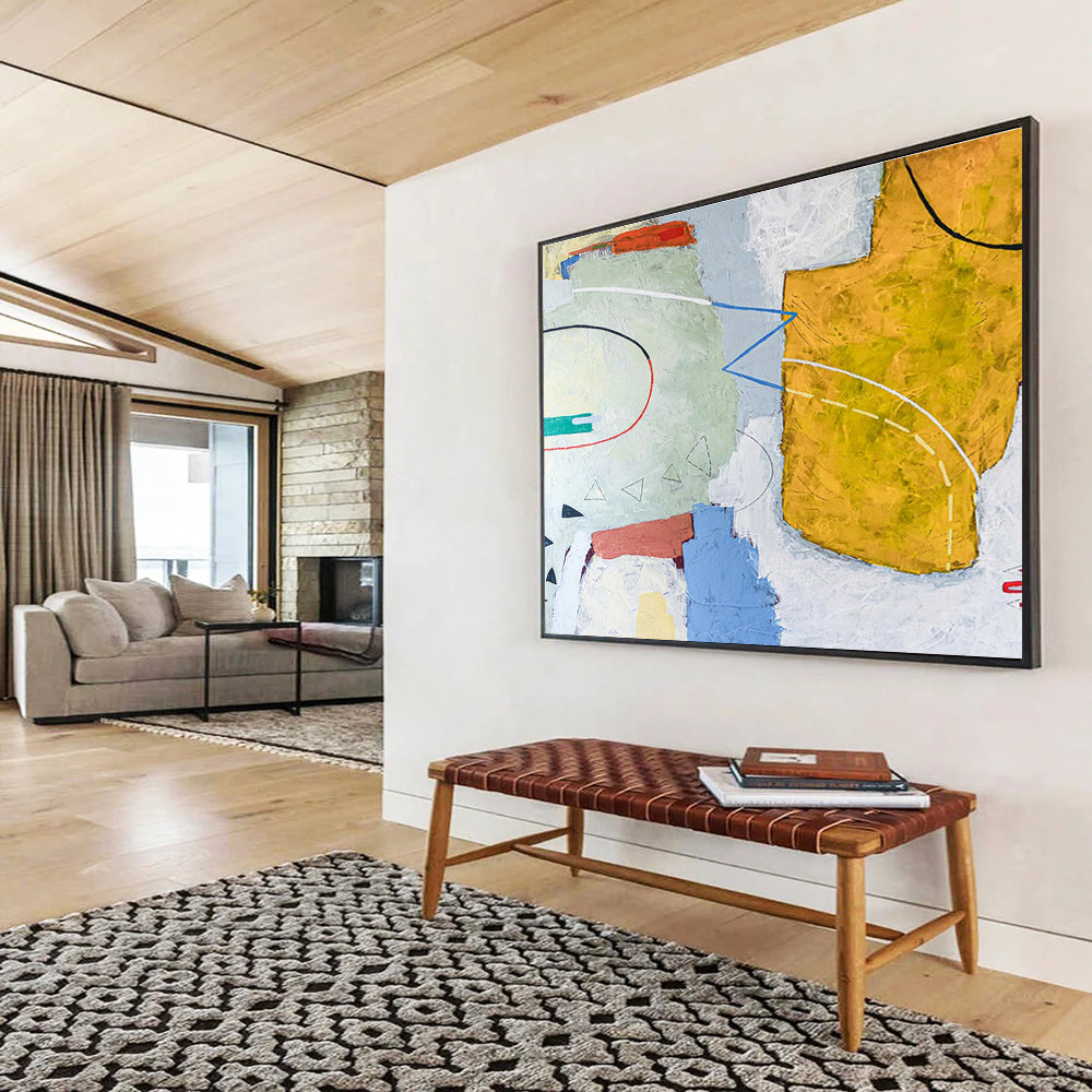 “Eclectic Shape And Color Abstract” - Abstract Painting On Canvas DKS559