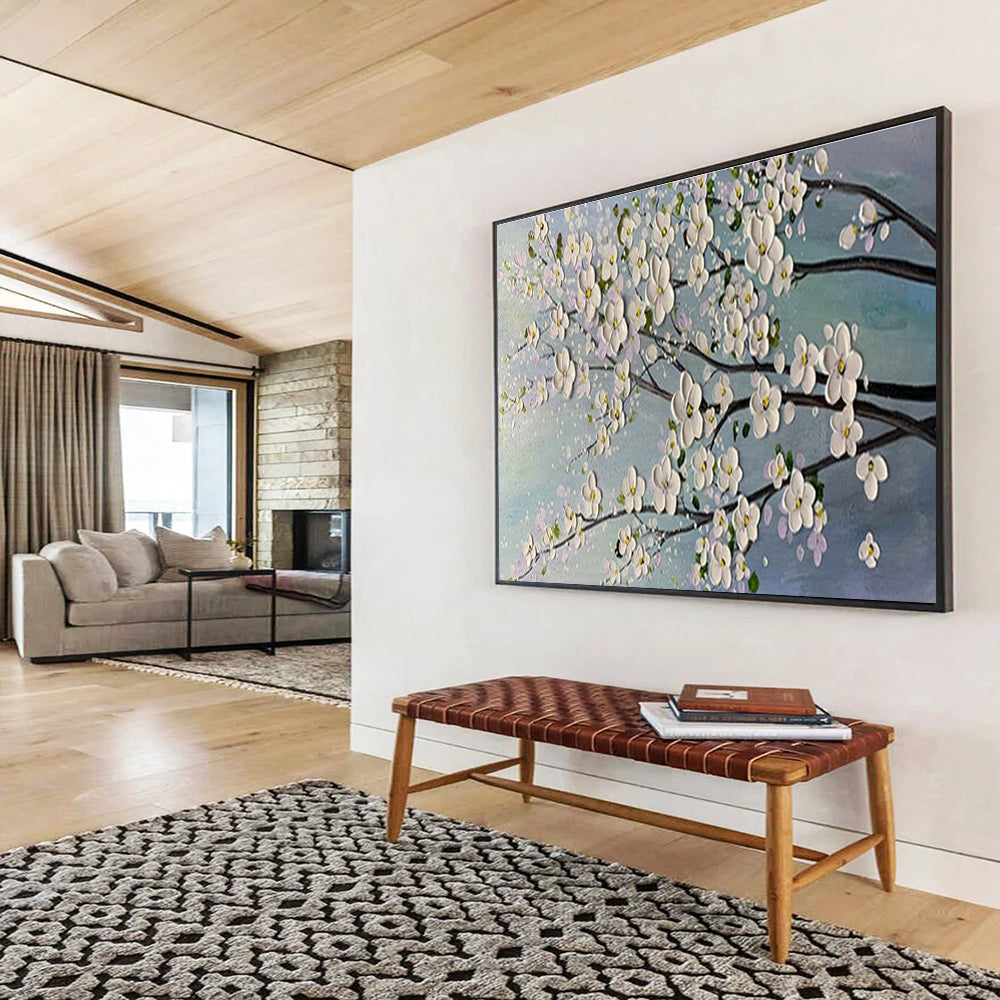 “Blossom Branch” - Impasto Oil Painting On Canvas DKS887