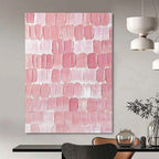 “Pink Textured Abstract” - Minimalist Textured Painting On Canvas PT2266