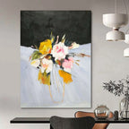 “Vibrant Floral Bouquet” - Abstract Floral Painting On Canvas PT1995
