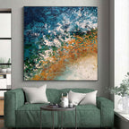 “Coastal Color Fusion Abstract” - Abstract Seascape - Inspired Painting On Canvas PS0010