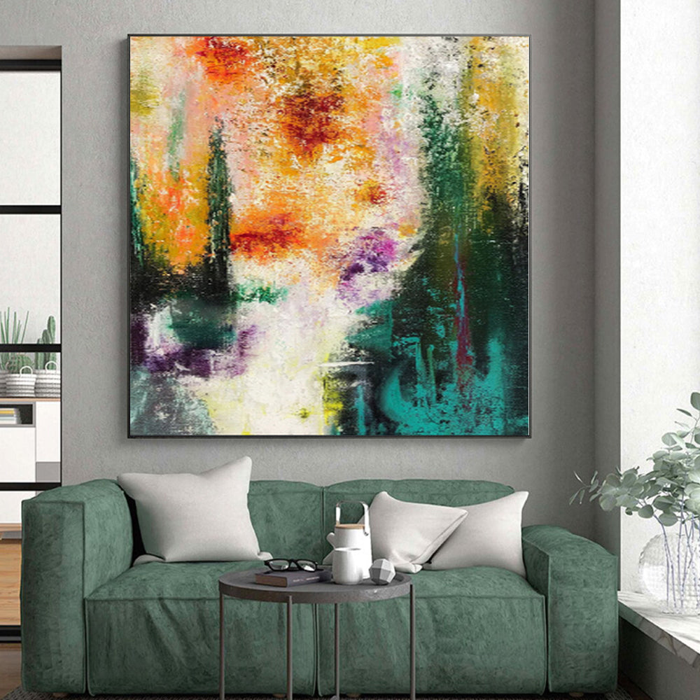 “Colorful Abstract Dreamscape” - Abstract Surreal Painting On Canvas PS0008