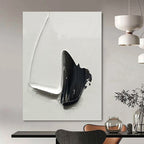 “Contrasting Black and White” - Abstract, Graphic - Styled Painting On Canvas PT1671