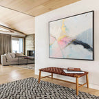 “Gilded Pastel Mix” - Luxe Abstract Painting On Canvas DKS479