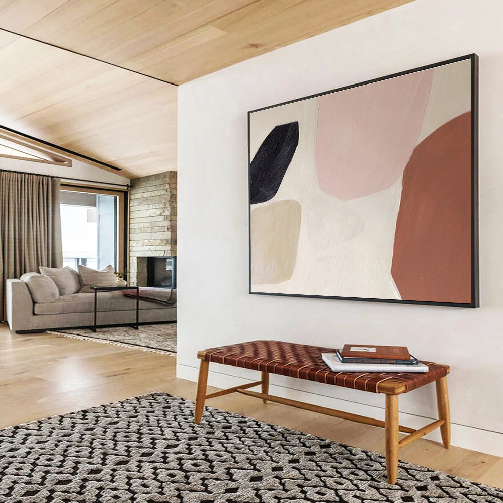 “Pastel Shapes Abstract” - Abstract Painting on Canvas DKS578