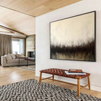 Dark Horizon on Light - Dramatic Landscape Painting On Canvas DKS333