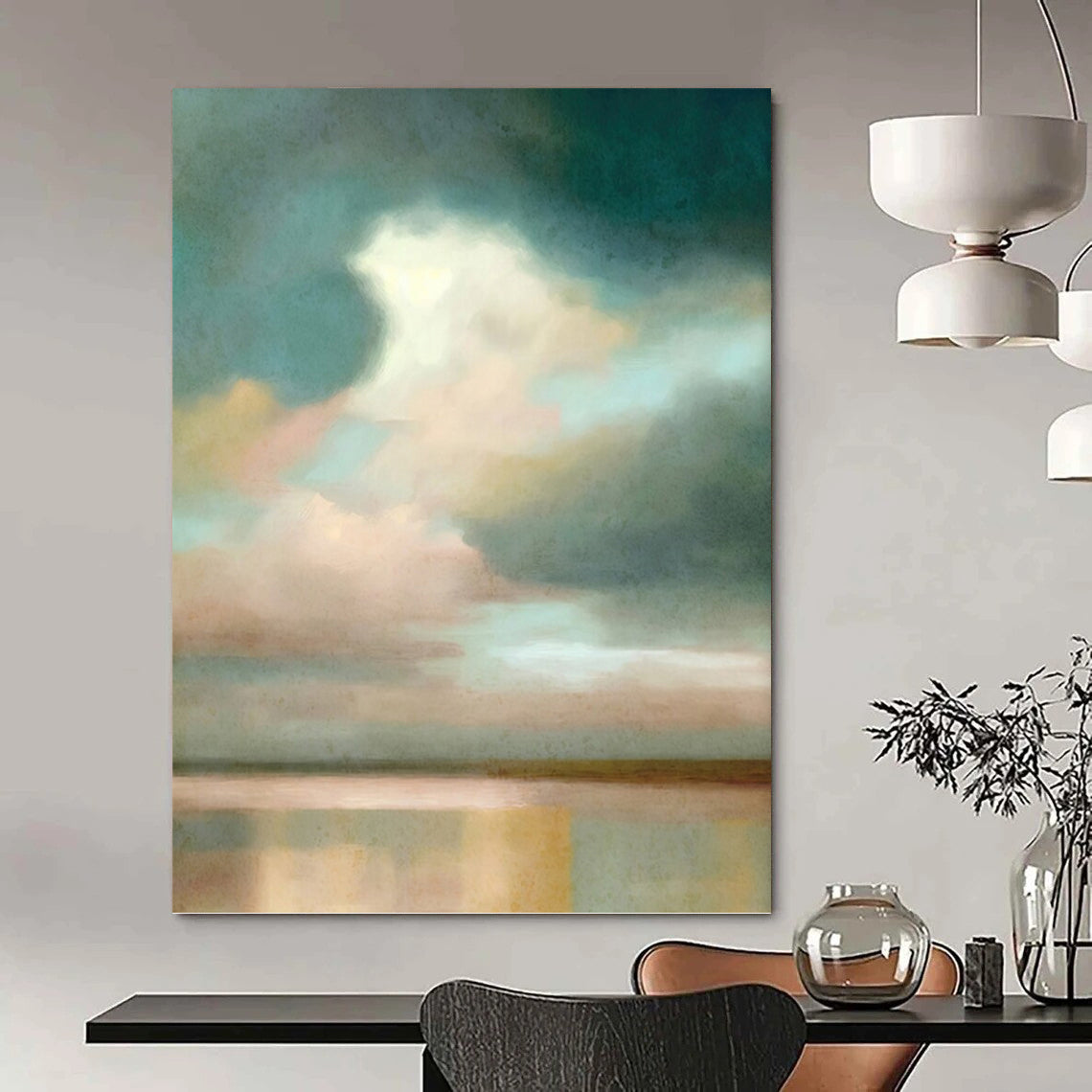 “Soft Sky Abstract” - Impressionist - Inspired Painting On Canvas PT1357