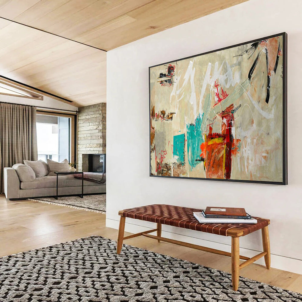 “Minimalist Abstract” - Neutral - Toned Painting On Canvas PT238