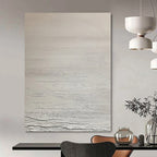 “Light Gray Textured Minimalist” - Subtle Abstract Painting On Canvas PS0124