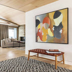 “Geometric Face Abstractions” - Abstract, Cubist - Styled Painting On Canvas DKS003