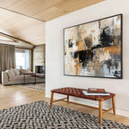 “Neutral Tones & Abstract Shapes” - Abstract Expressionist - Painting On Canvas PT1717