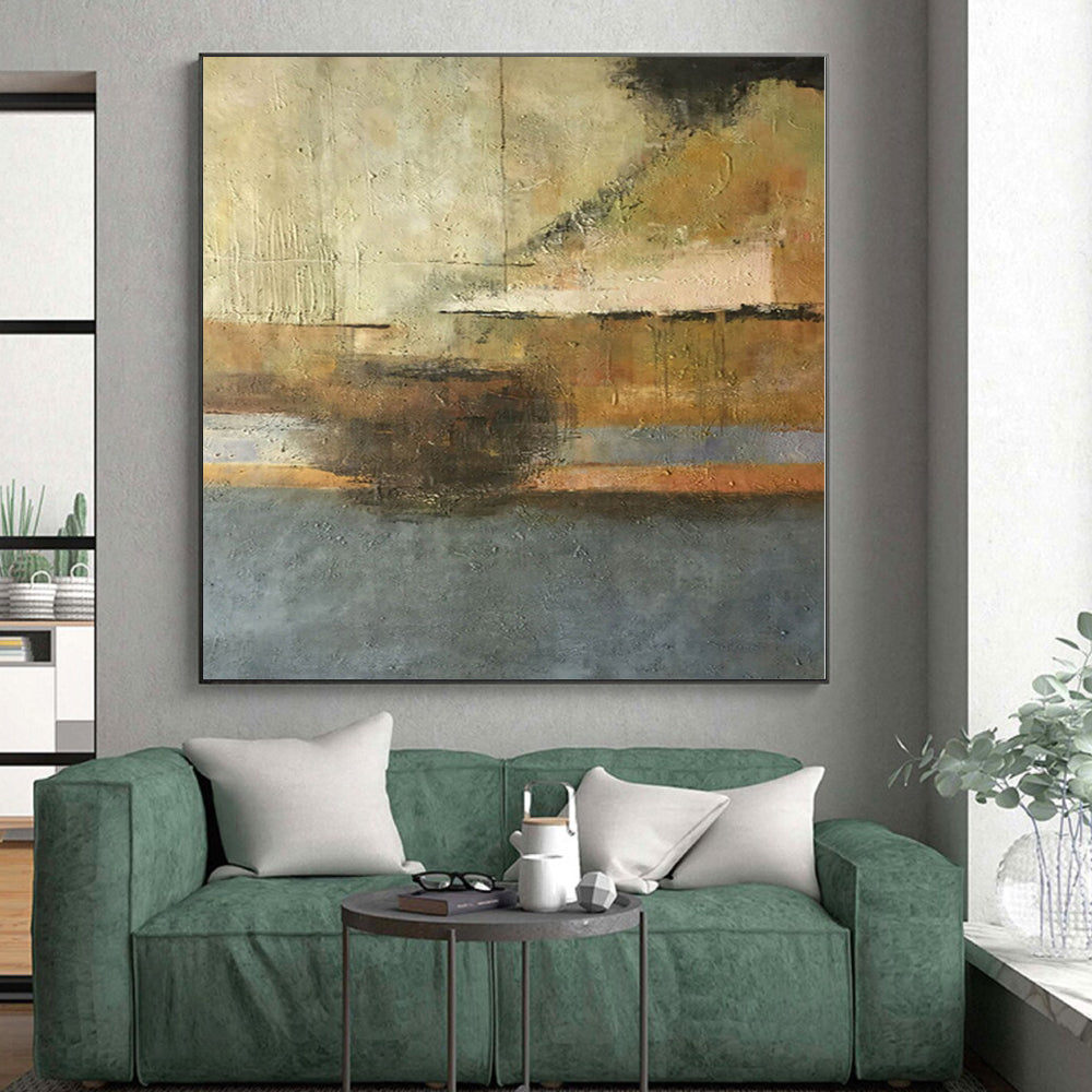 “Earth Toned Abstract with Subtle Shapes” - Minimalist Abstract Painting On Canvas PS0288