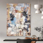 “Neutral - Toned Textured Abstract” - Abstract Expressionist Painting On Canvas PT1303