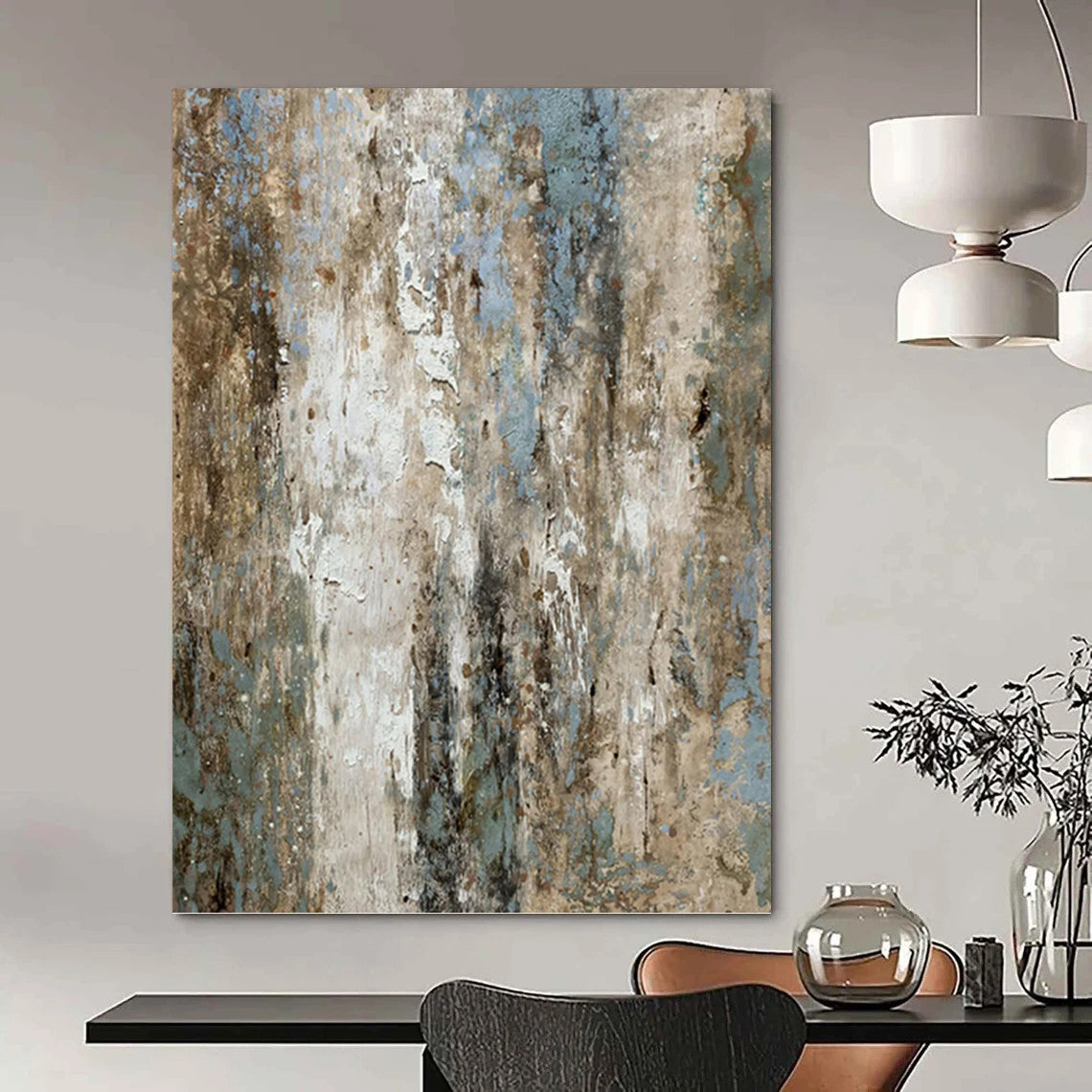 “Textured Rustic Abstract” - Earthy, Weathered - Look Painting On Canvas PT1531