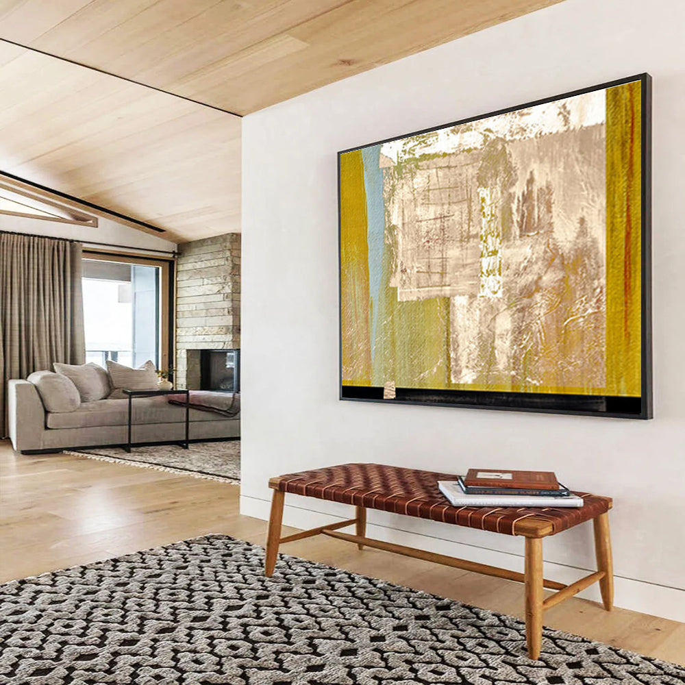 “Earthy Tones Abstract” - Rustic Abstract Painting On Canvas DKS393