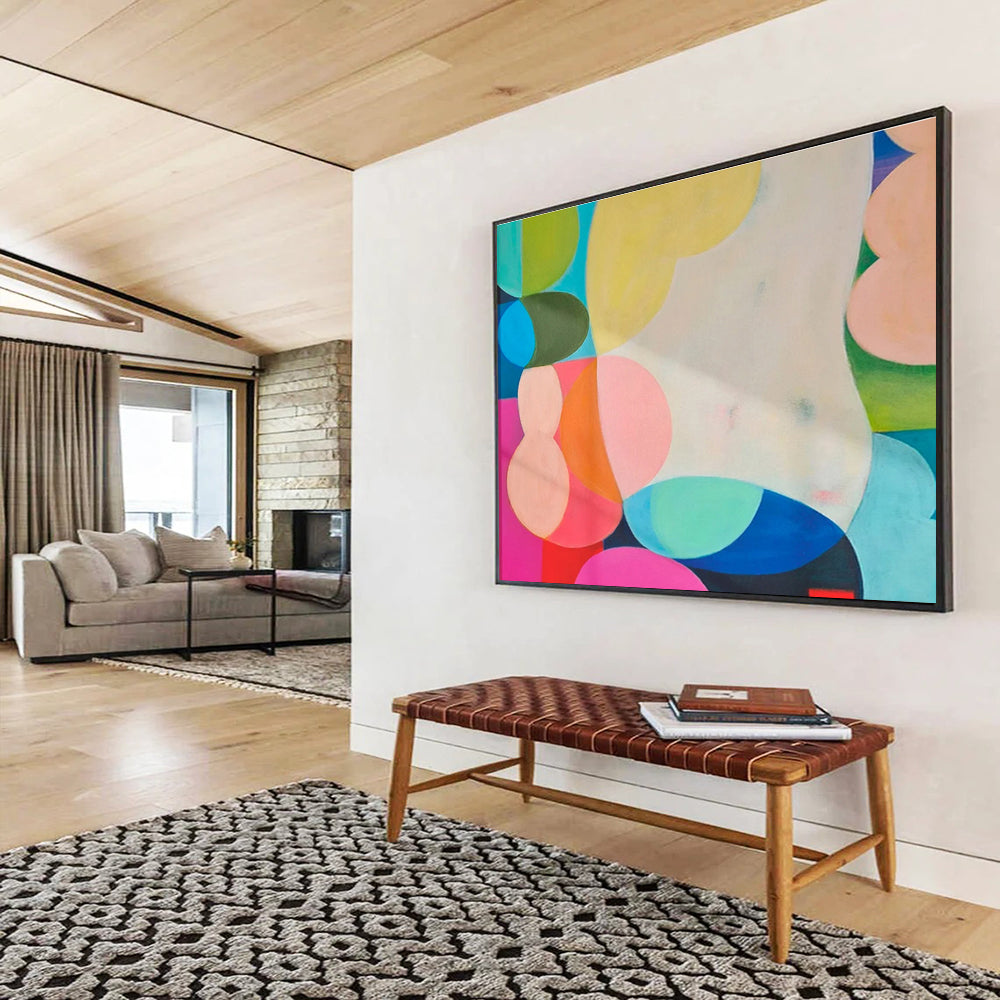 Colorful Geometric Abstract Painting On Canvas DKS056