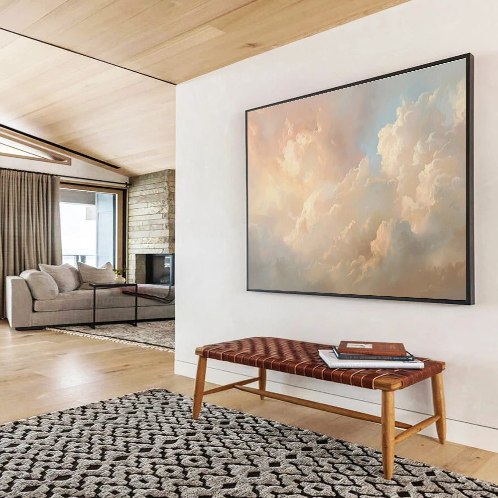 “Ethereal Cloudscape in Pastels” Landscape Painting On Canvas DKS209