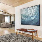 “School of Fish in Blue” - Impressionistic Oil Painting On Canvas DKS792