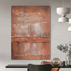 “Rust - Toned Abstract Layers” - Textured Abstract Painting On Canvas PS0214