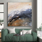 “Earth - Toned Abstract Swirl” - Abstract Landscape - Inspired Painting On Canvas PS0009