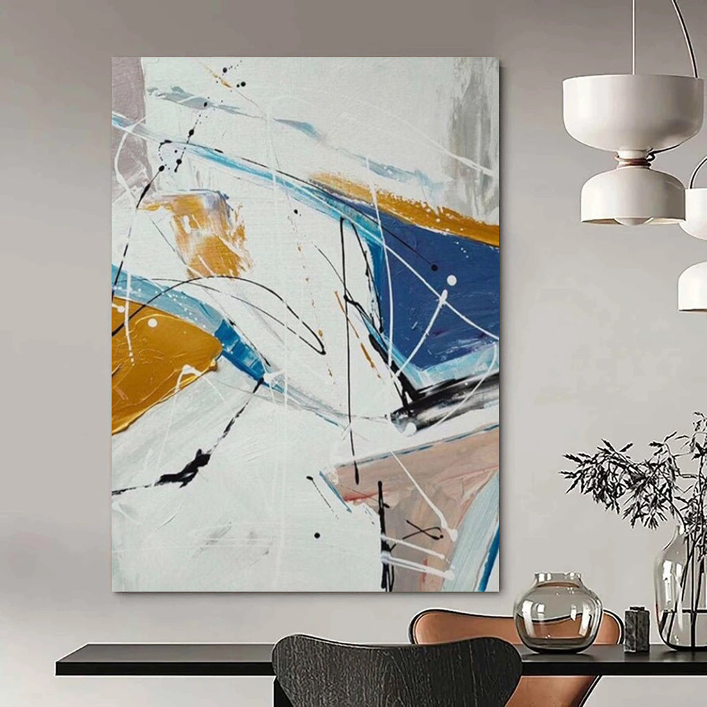 “Dynamic Line Abstraction” - Abstract Expressionist Painting On Canvas DS049