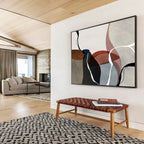 Organic Shape Abstract - Fluid Abstract Painting On Canvas DKS358