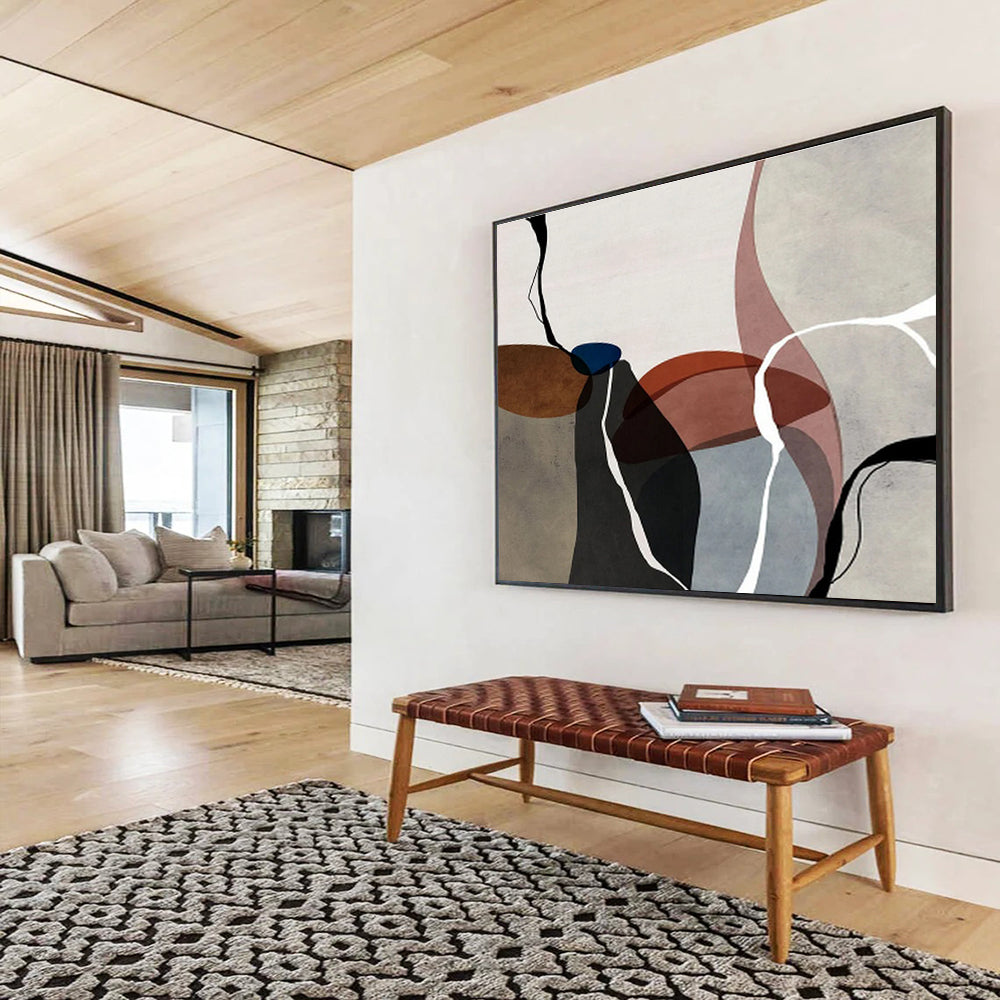 Organic Shape Abstract - Fluid Abstract Painting On Canvas DKS358