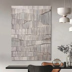 “Grey Textured Ripples” - Minimalist Abstract Painting On Canvas PT1034