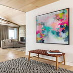 “Soft Color Splash” - Subtle Abstract Painting On Canvas DKS475