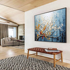 “Textured Blossom Tree Abstract” - 3D - Like Abstract Painting On Canvas PT160