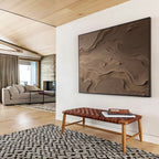 “Sandy Wave Textures” - Textured Abstract Sculpture - Like Painting On Canvas PT095