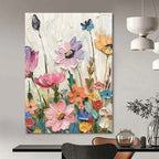 3D Flower Field Repeat Textured Painting On Canvas DS087