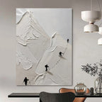 “Textured Mountain Climbers” - Inspirational Figurative Painting On Canvas DS317