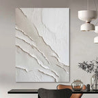 “White Textured Abstract” - Subtle Abstract Painting On Canvas PS0172