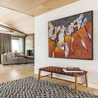 “Abstract Geometric Forms” - Abstract, Constructivist - Styled Painting On Canvas DKS005